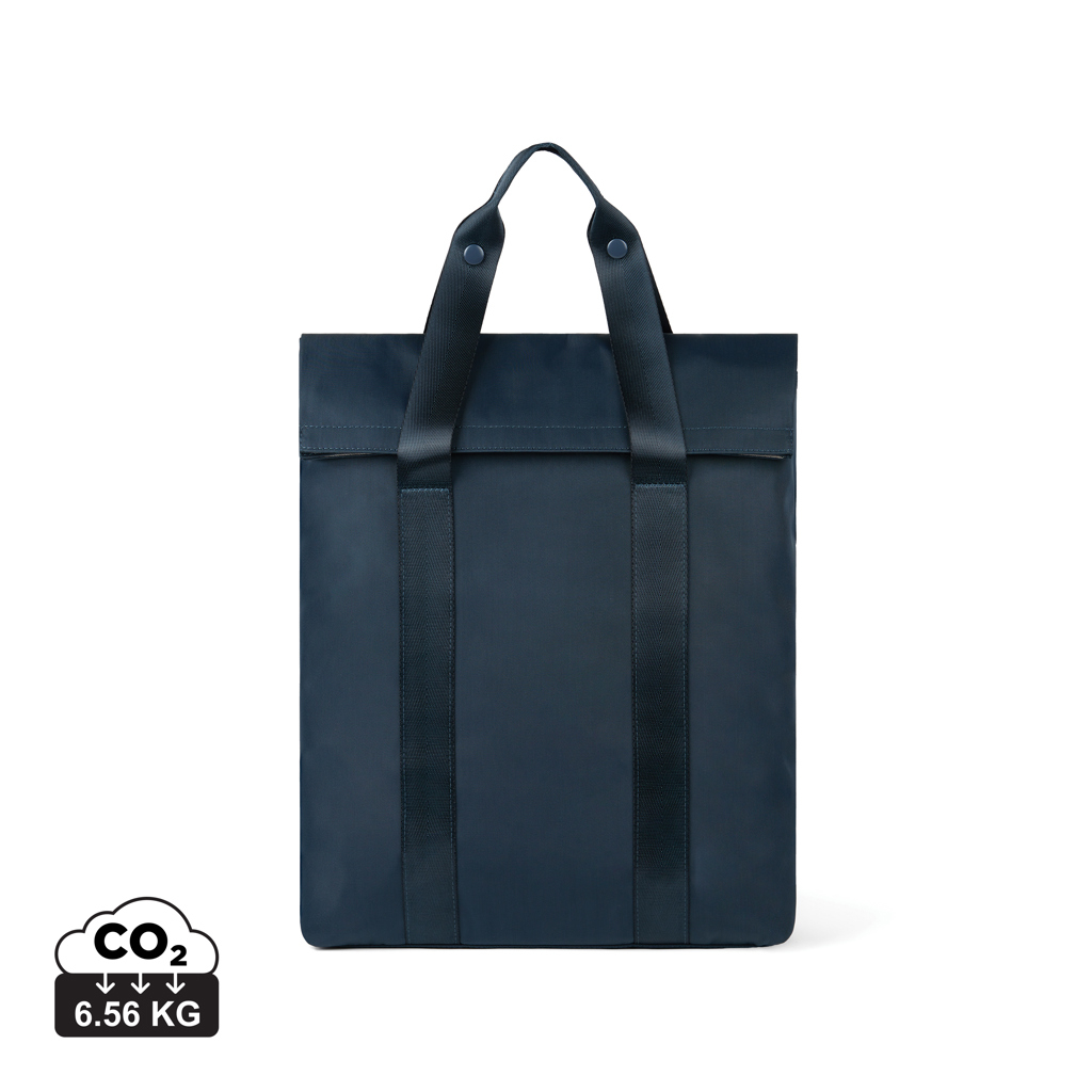 Sac à dos promotionnel à rabat recyclé Baltimore Neo Bleu marine